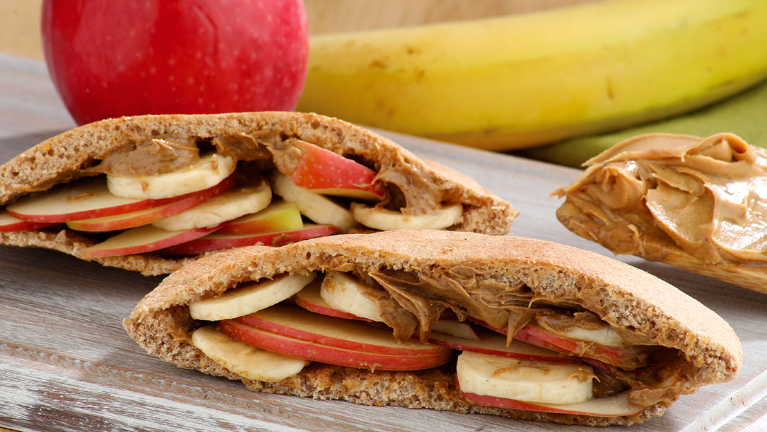 Peanut Butter & Fruit Pita Pockets