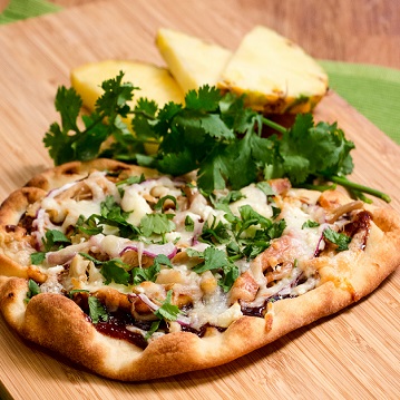 BBQ Chicken Pizza on Naan