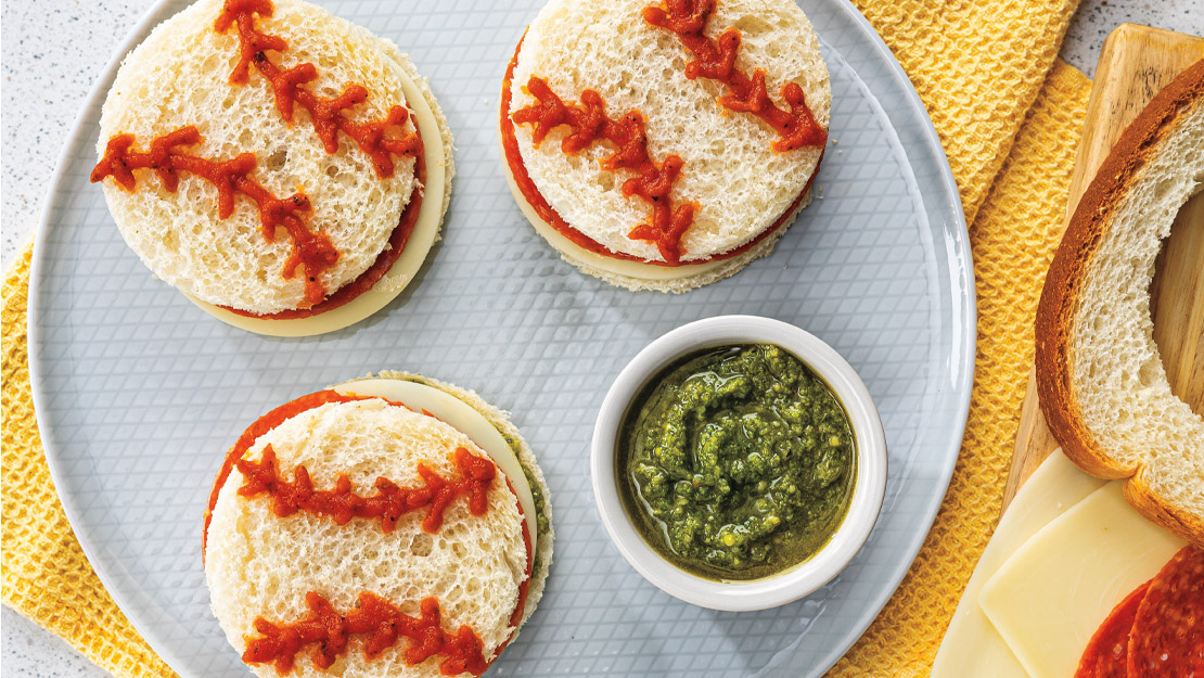 Pizza Baseball Sandwiches