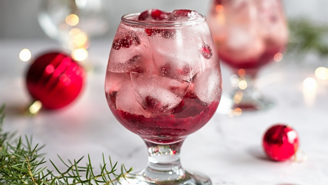 Pomegranate Vodka Spritzer