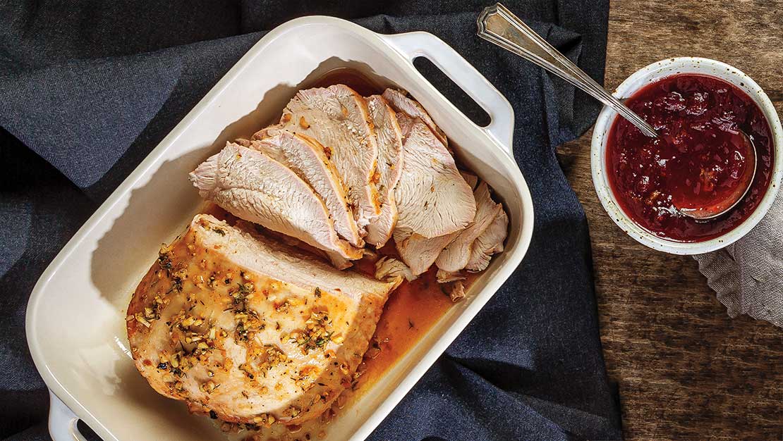 Roasted Turkey Breast with Cranberry-Orange Glaze