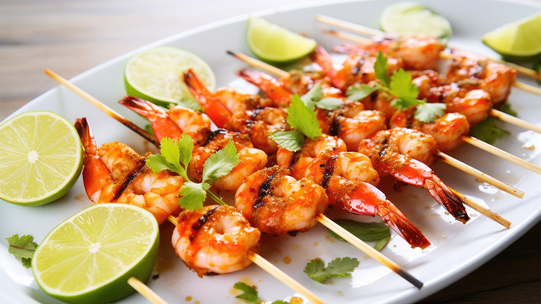 Garlic Lime Shrimp Skewers Recipe from Price Chopper