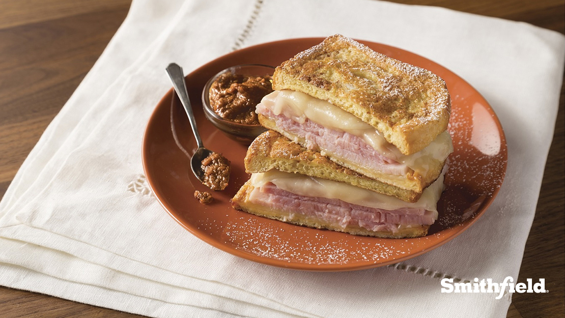 Ham and Provolone French Toast