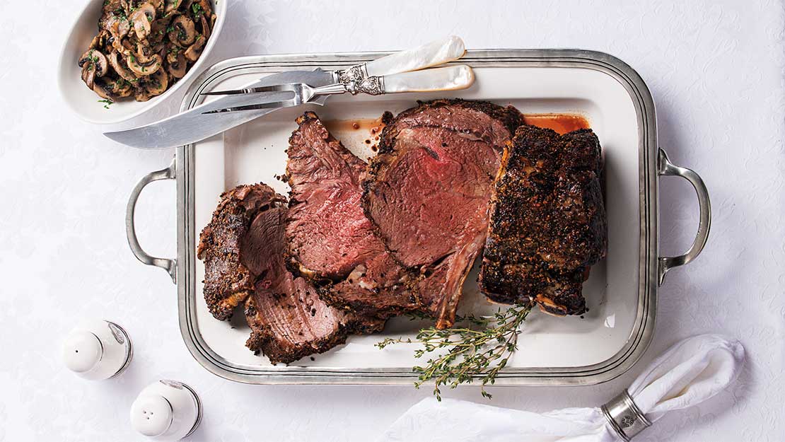 Standing Rib Roast with Au Jus & Oven-Seared Mushrooms - Recipe from Price  Chopper