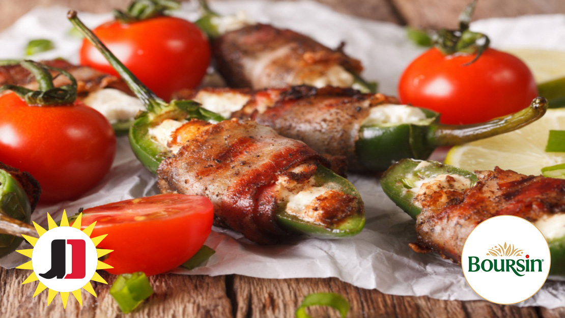 Boursin - Stuffed Bacon Wrapped Jalapeño Poppers
