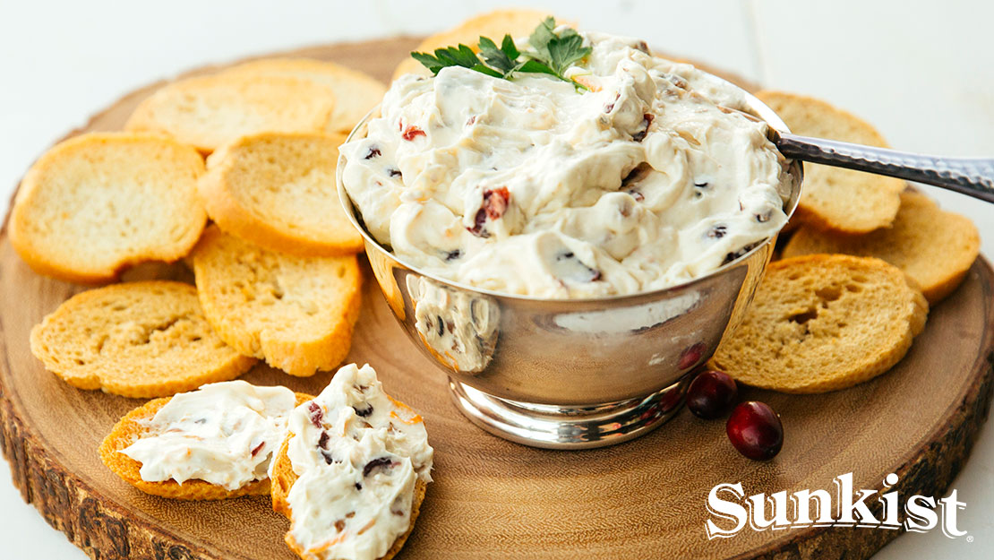 Cranberry, Orange, Walnut & Goat Cheese Dip