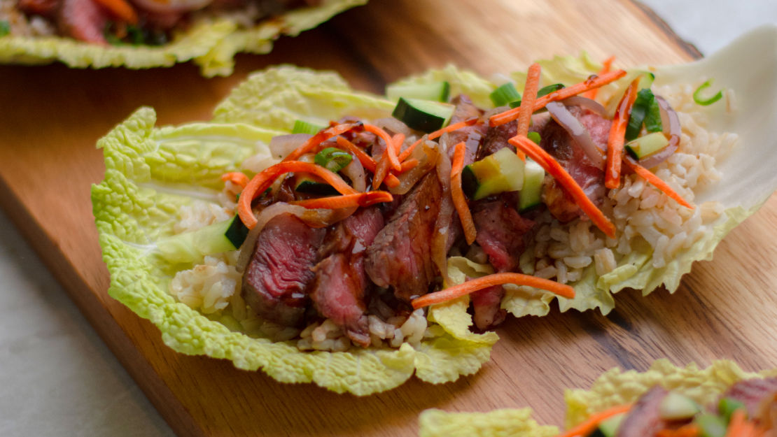 Thai Beef Cabbage Wraps