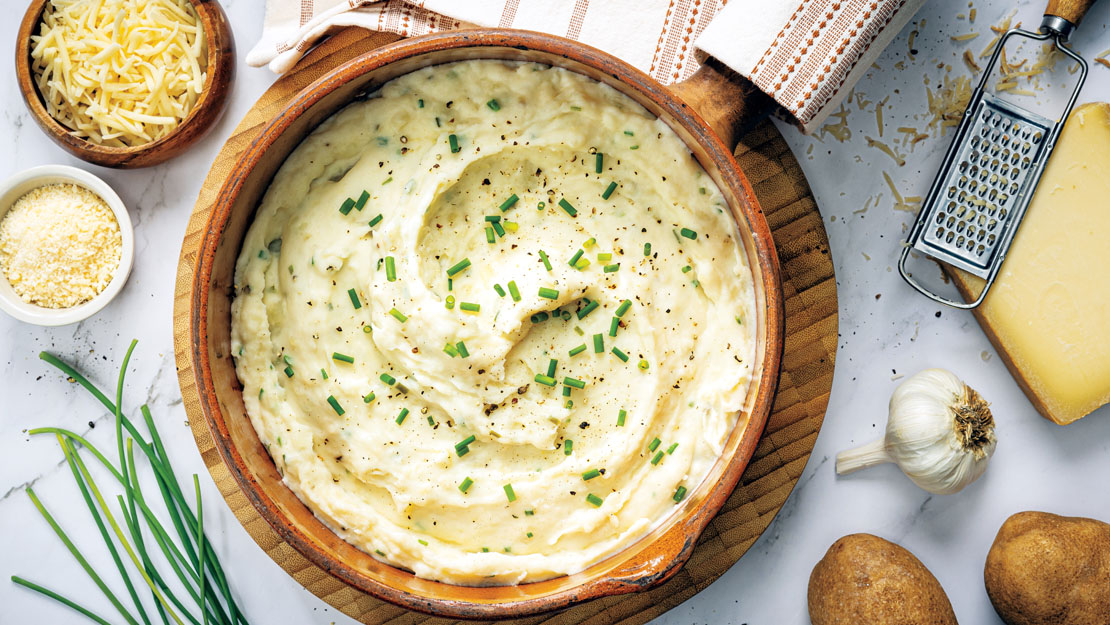 Three-Cheese Garlic Mashed Potatoes