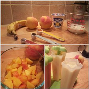 Peach Banana Pops Peach Banana Pops