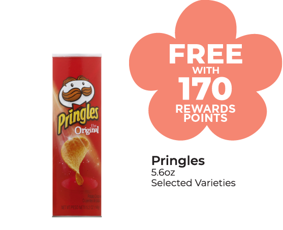 Pringles 5.6 oz, Selected Varieties