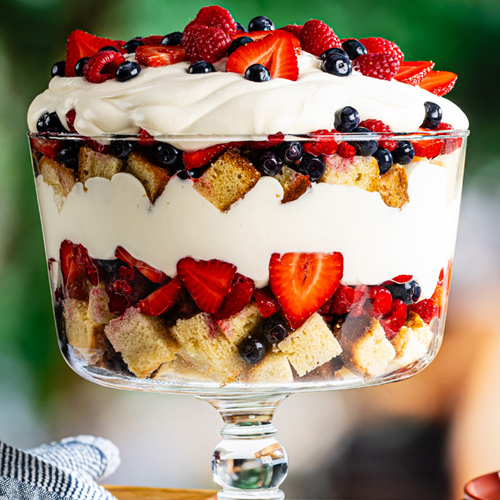 Red, White & Blue Trifle