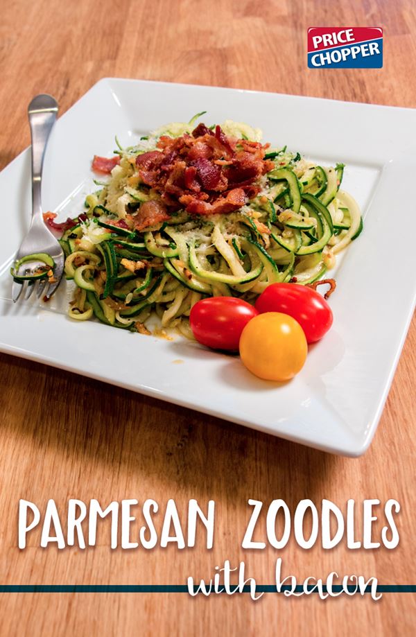 Parmesan Zoodles with Bacon Parmesan Zoodles with Bacon