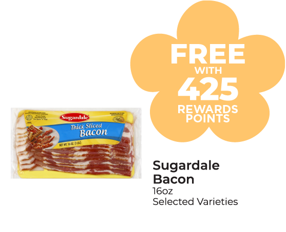 Sugardale Bacon 16 oz, Selected Varieties