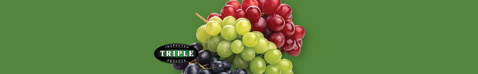 Grapes on green background