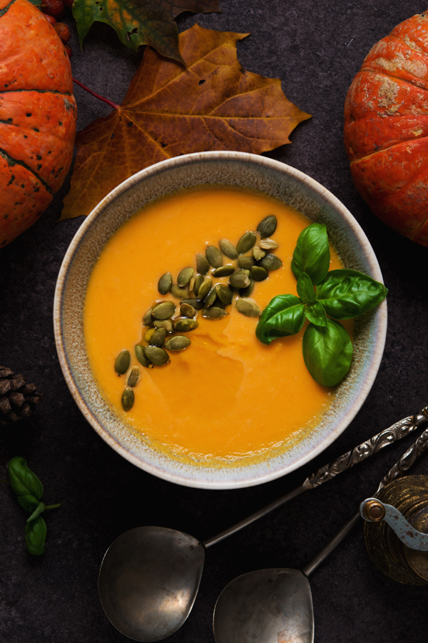 Fall mood pumpkin soup