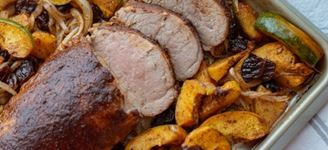 Sheet Pan Pork Tenderloin & Apples