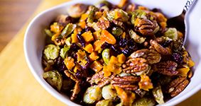 Roasted Brussels Sprouts & Cinnamon Butternut Squash 