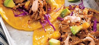 Slow Cooker Pulled Pork & Pineapple Tacos