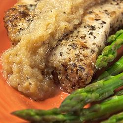 Garlic Basil Pork with Applesauce