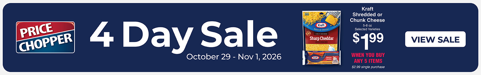 Price Chopper ad homepage rotator sale dates 10-29-26 to 11-1-26