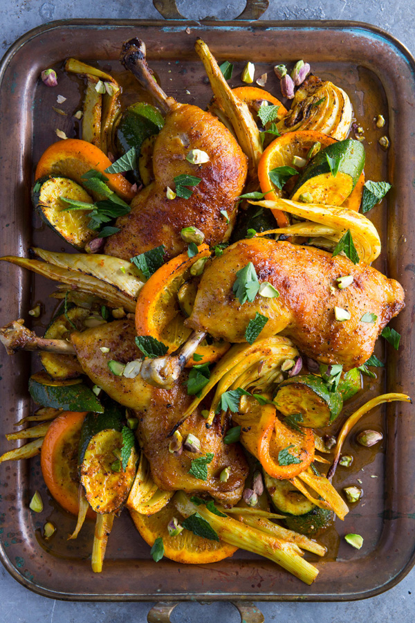 Spiced Marinated Chicken With Orange, Fennel & Zucchini