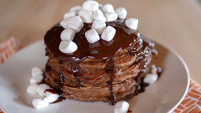 Hot Chocolate Pancakes