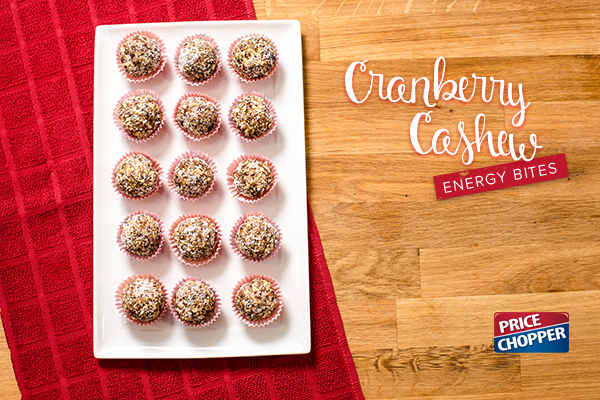 Cranberry Cashew Energy Bites