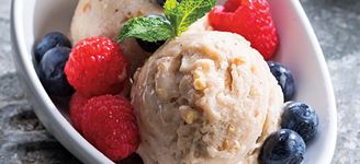 Frozen Banana Cream with Fresh Berries