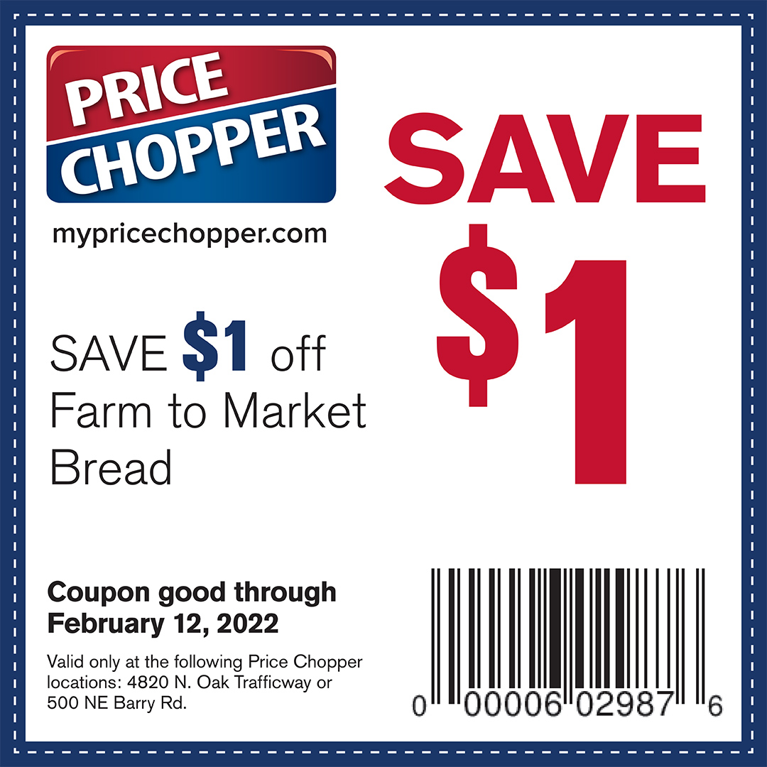 $1 off coupon for Farm to Market Bread at Price Chopper 