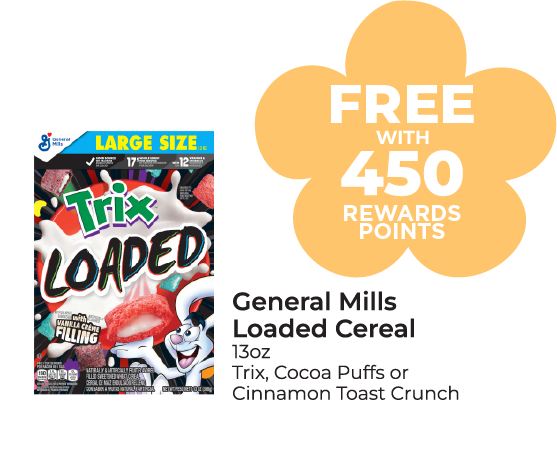 Loaded Cereal Trix, Cocoa Puffs or Cinnamon Toast Crunch 13 oz