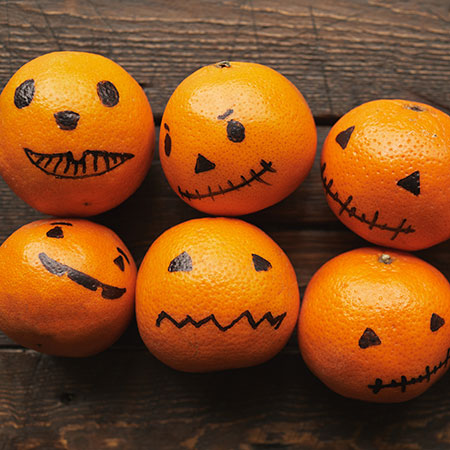 Mini Orange Jack-O-Lanterns