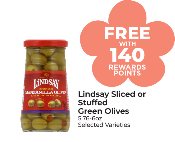 Lindsay Sliced or Stuffed Green Olives 5.75-6 oz, Selected Varieties